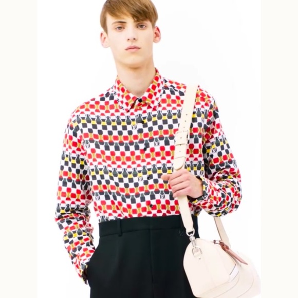 Louis Vuitton Virgil Abloh Shirt Amen Break LV Logo Button Up Mens Size XL Red - Picture 4 of 15